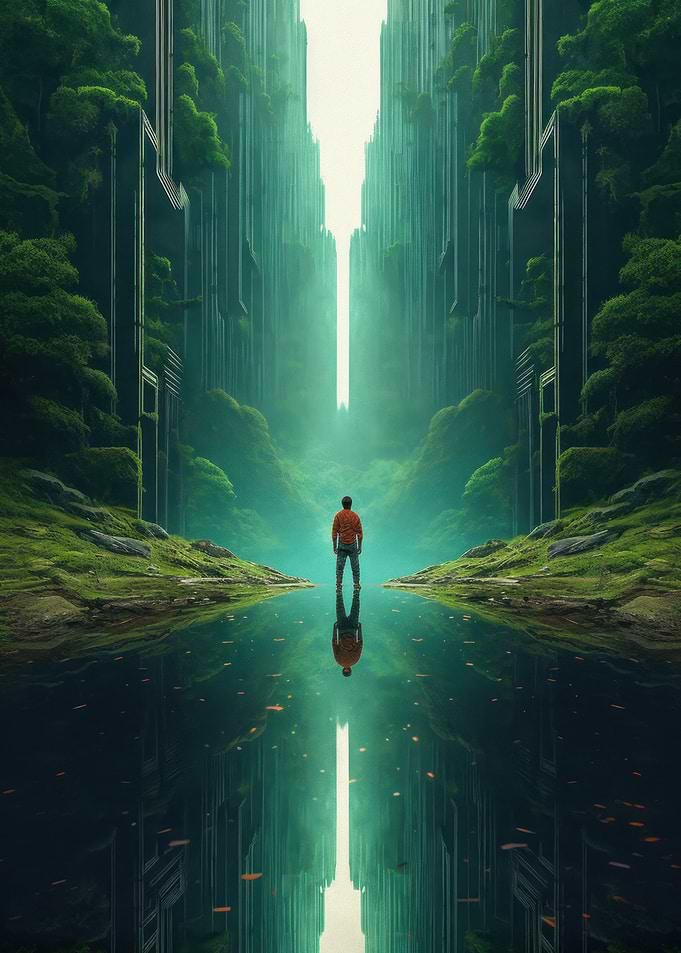 Man in the woods