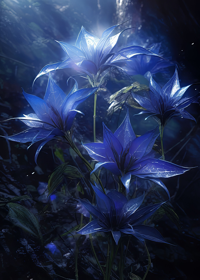 Blue and Violet Gentians