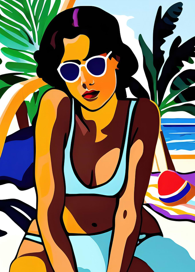 Pop Art Beach Poster