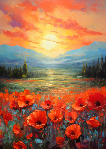 Aesthetic Flower Landscape