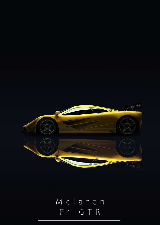 Mclaren F1 GTR Car Poster
