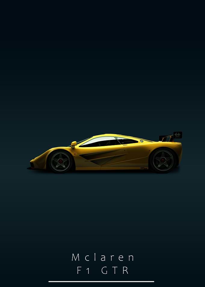 Mclaren F1 GTR Car Poster