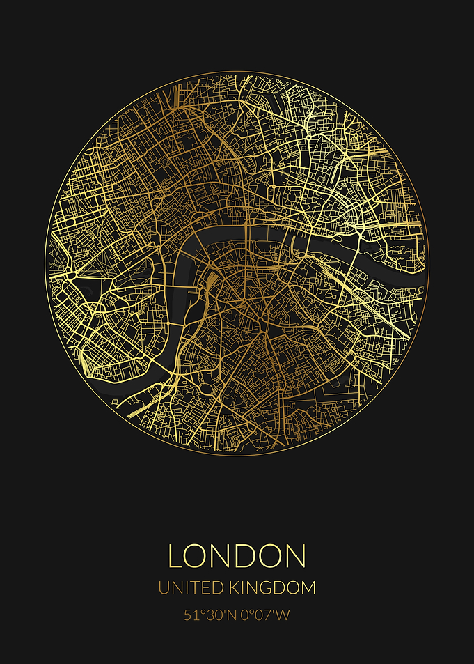 London Black Gold Map