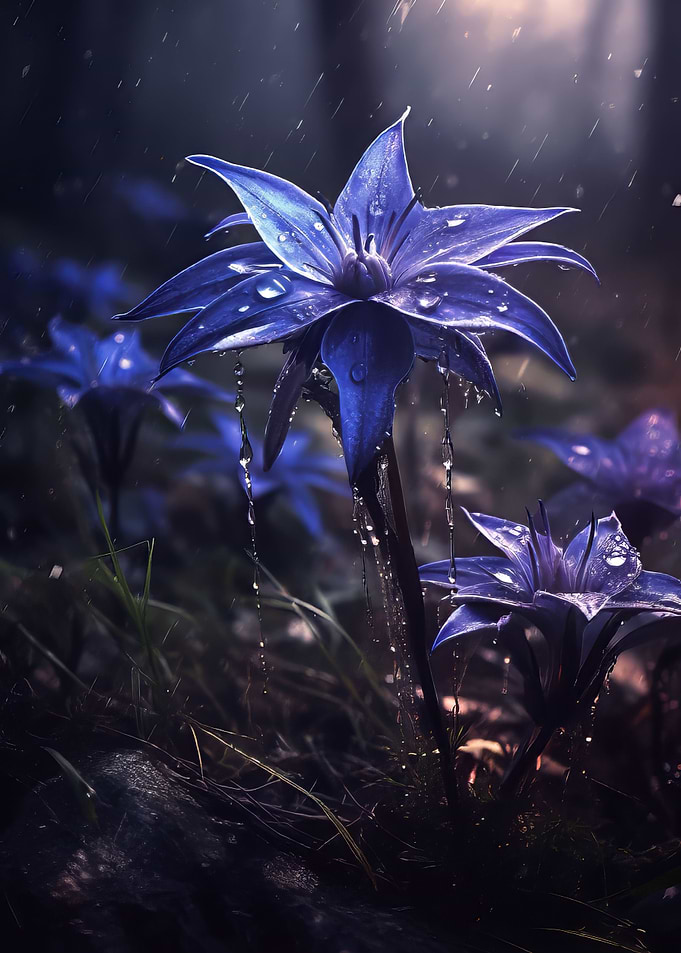 Blue and Violet Gentians