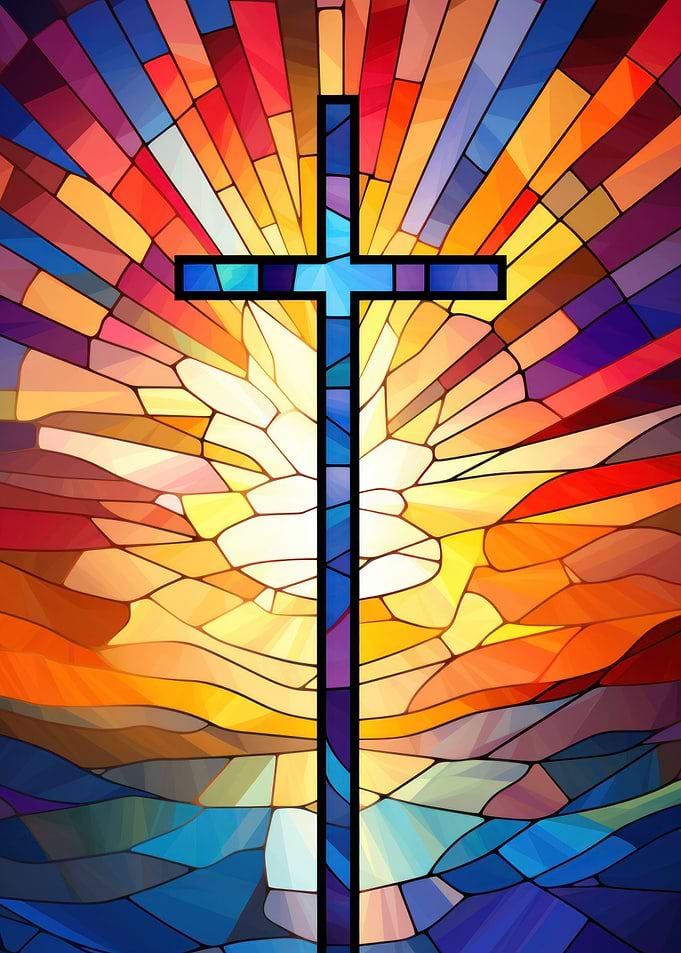 Stained Glass Holy Cross