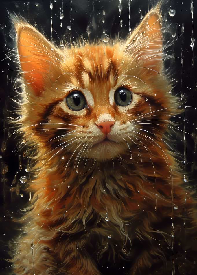 Wet Cat CloseUp