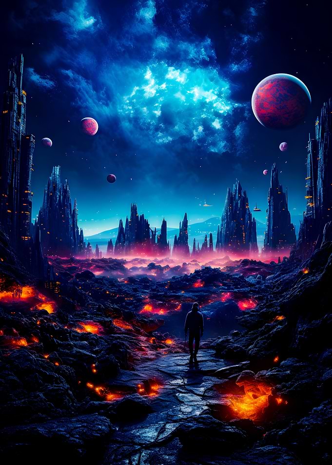 Space Planet Neon