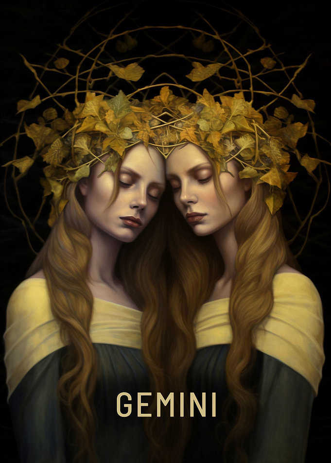 Gemini Sign Portrait