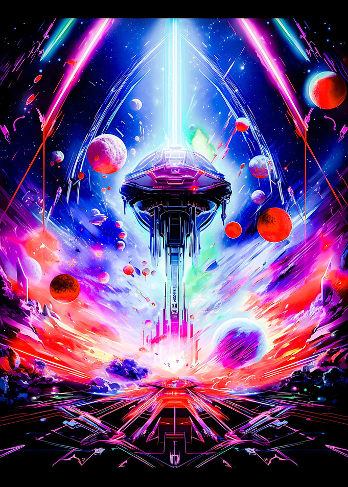 Space Planet Neon