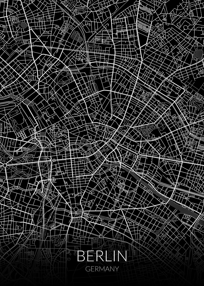 Berlin Black Map