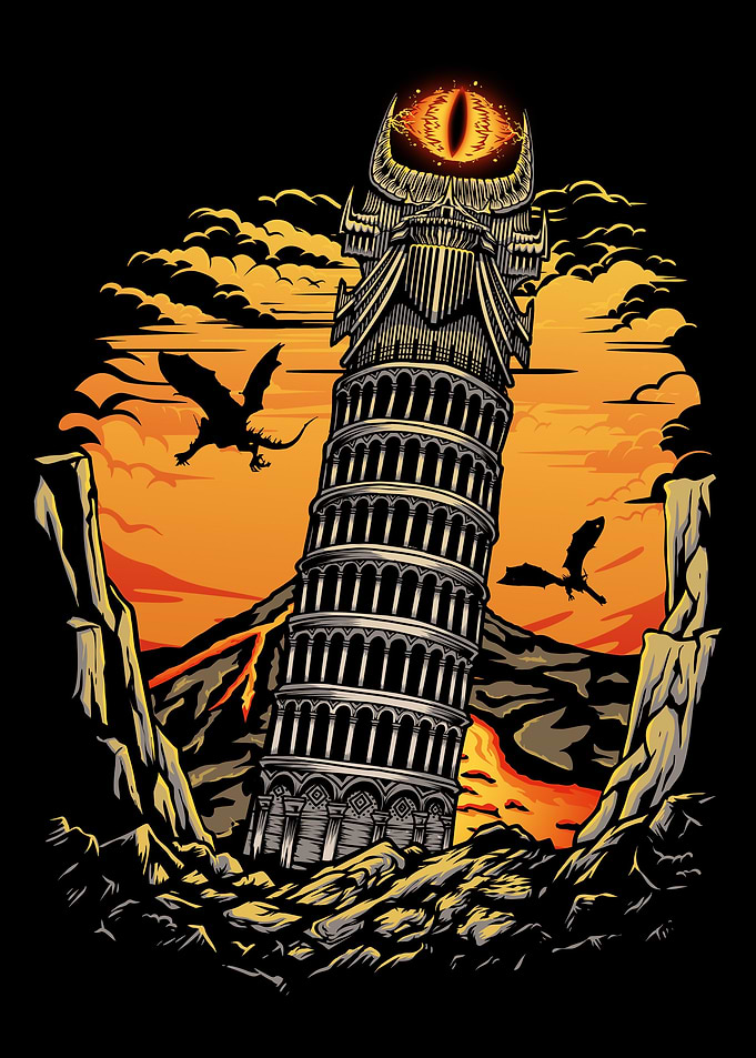 Leaning Dark Tower