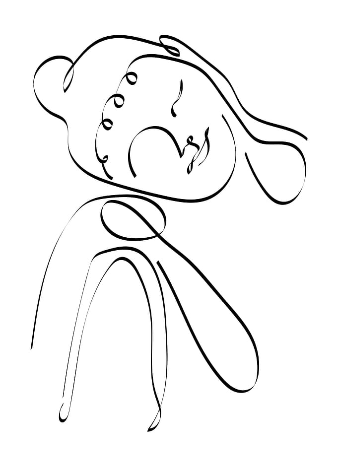One Line Art Woman