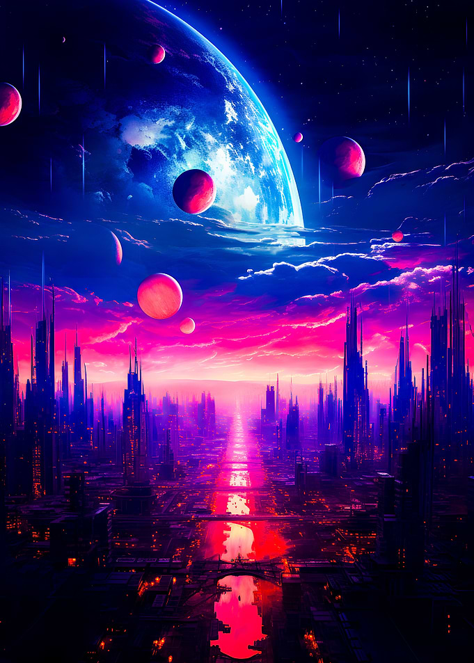 Space Planet Neon