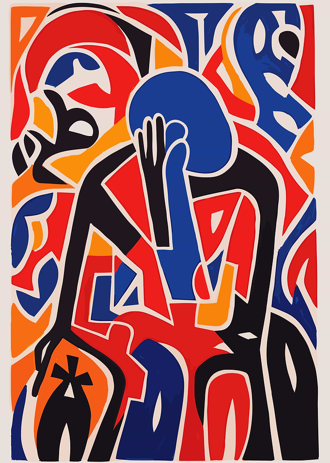 Modern Abstract Figure Art