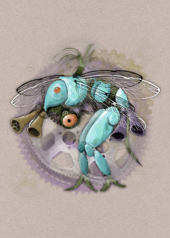 Blue wasp