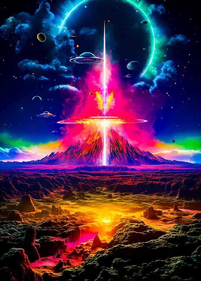 Space Planet Neon