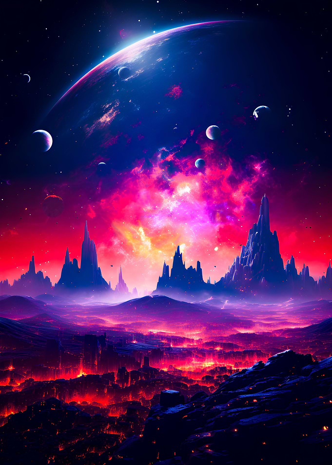 Space Planet Neon