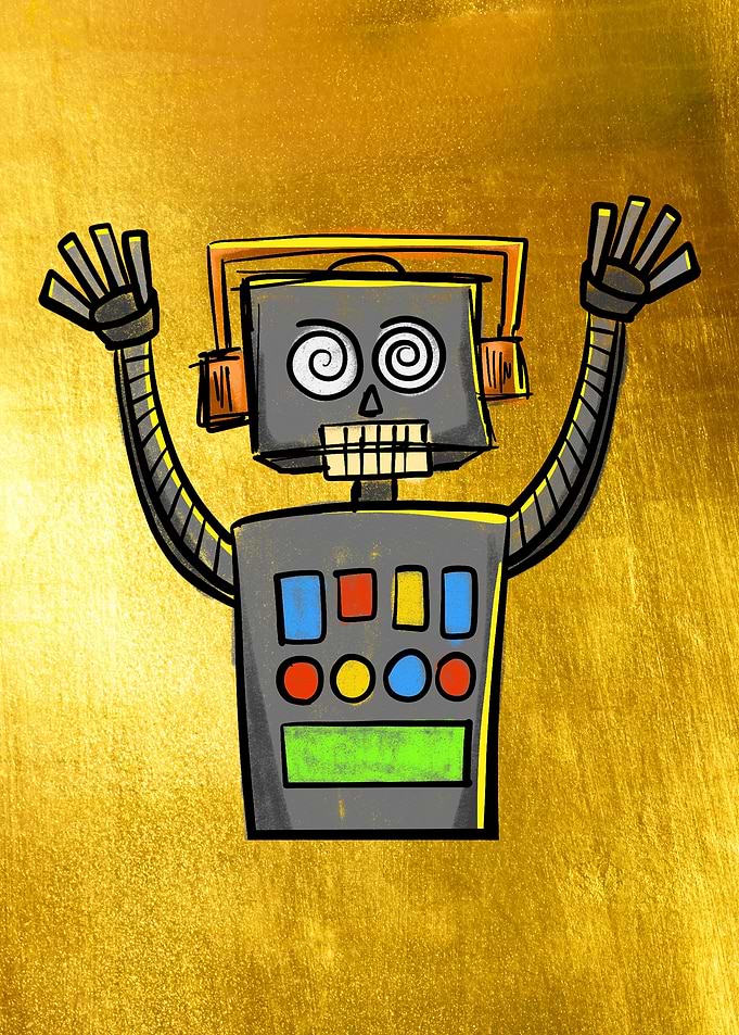 Cute Robot Music Lovers