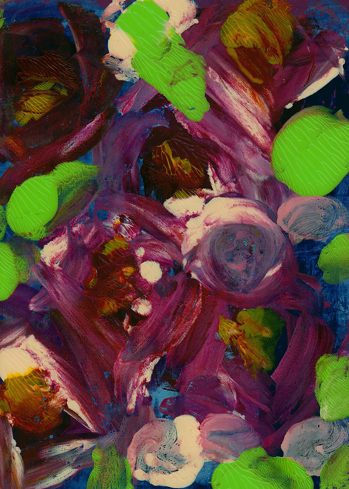 Abstract Purple Floral