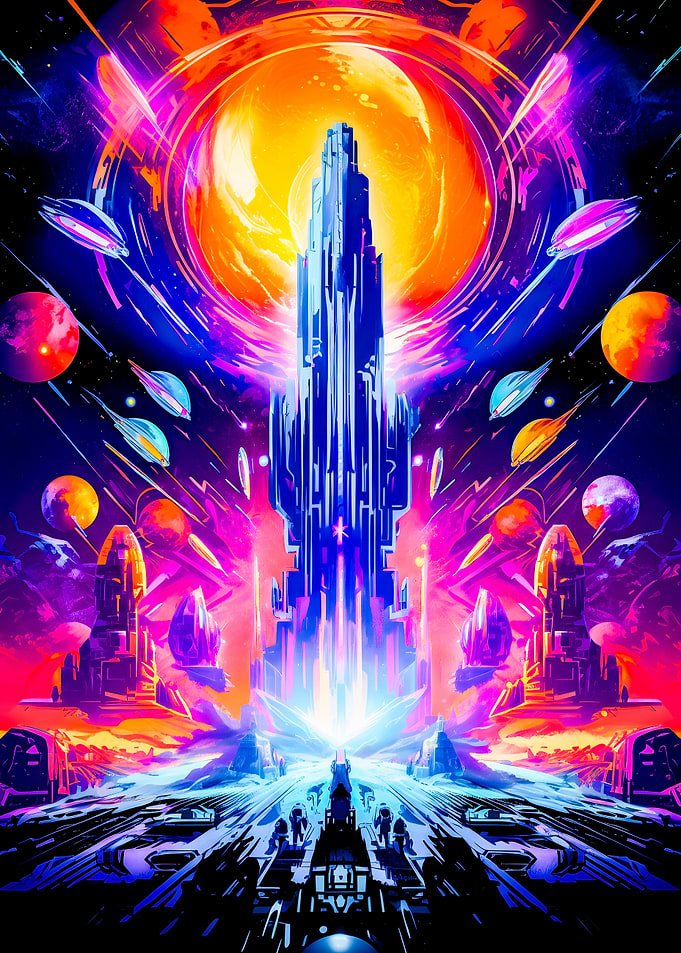 Space Planet Neon
