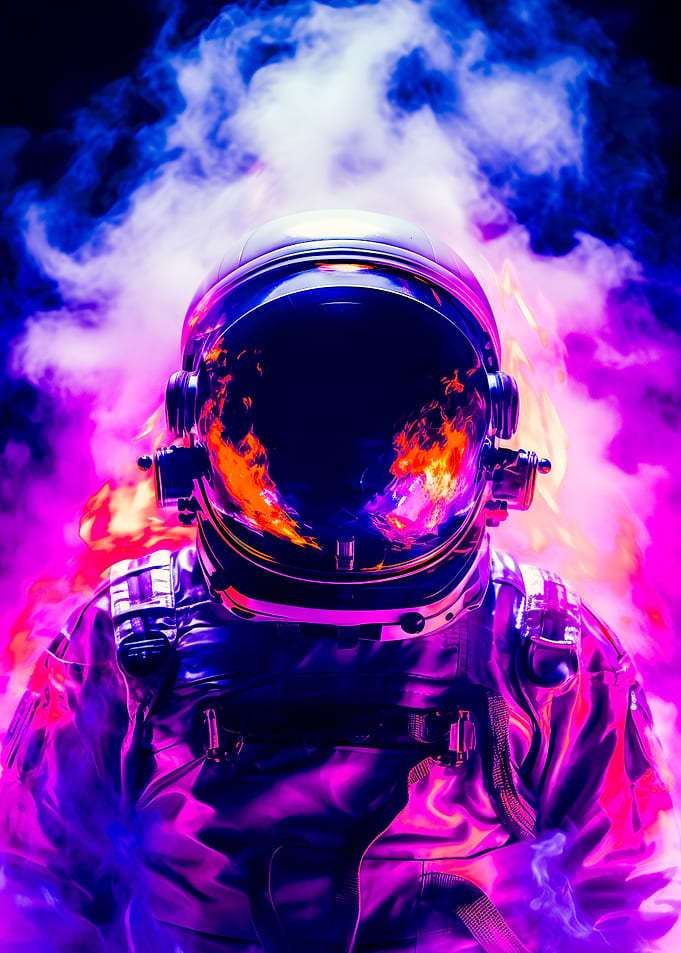 Astronaut Space Nebula