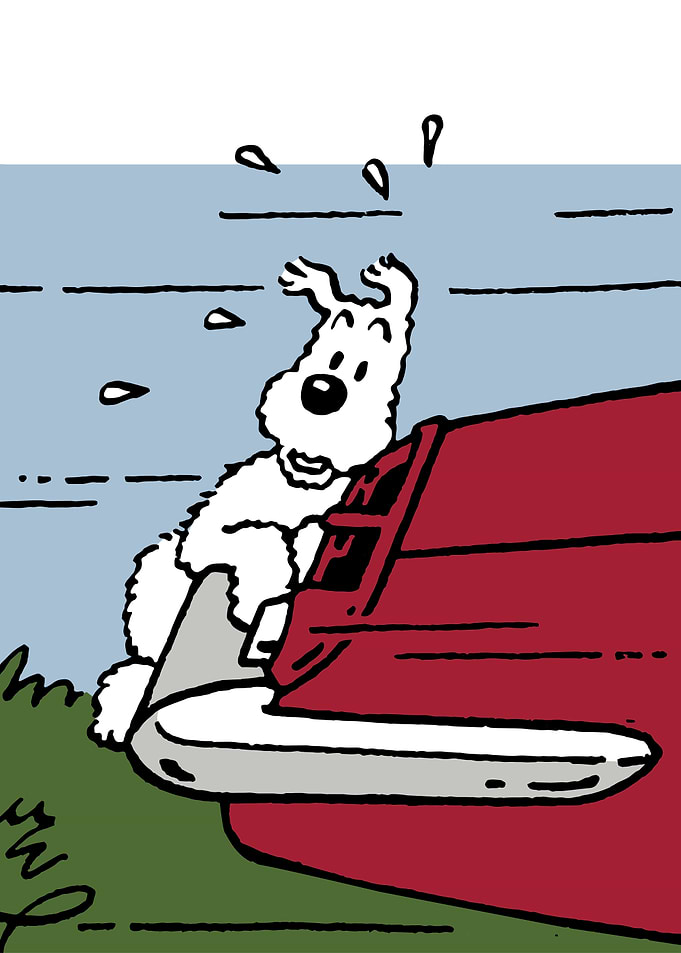 tintin milou snowy dog