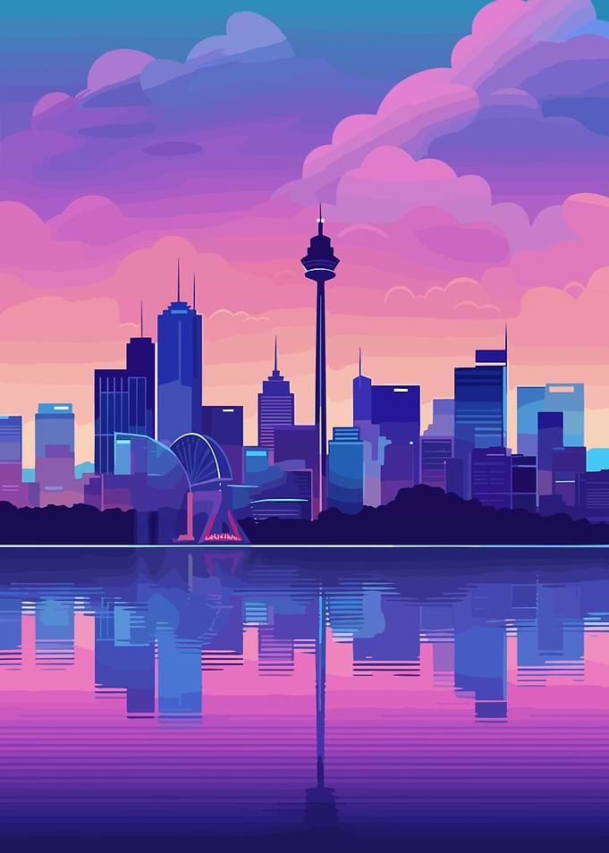 City Synthwave Retro
