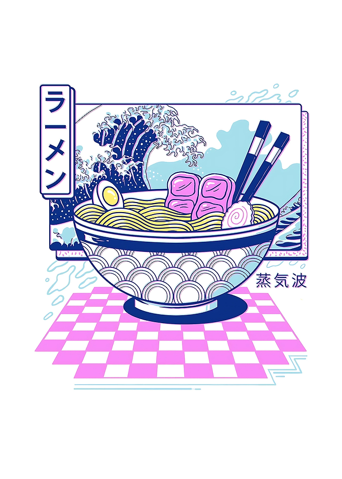 Japan Noodles Art Colour