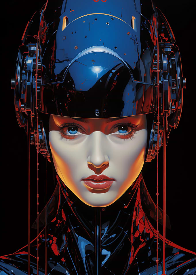 Anime Girl Heroine Cyborg