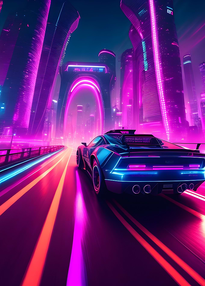 Synth Wave Car