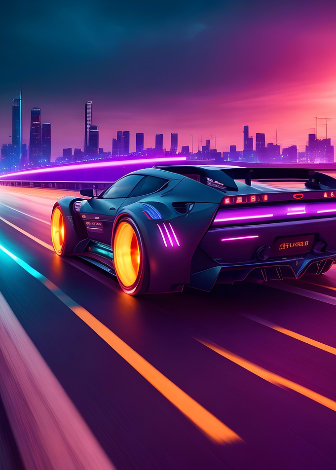 Synth Wave Car