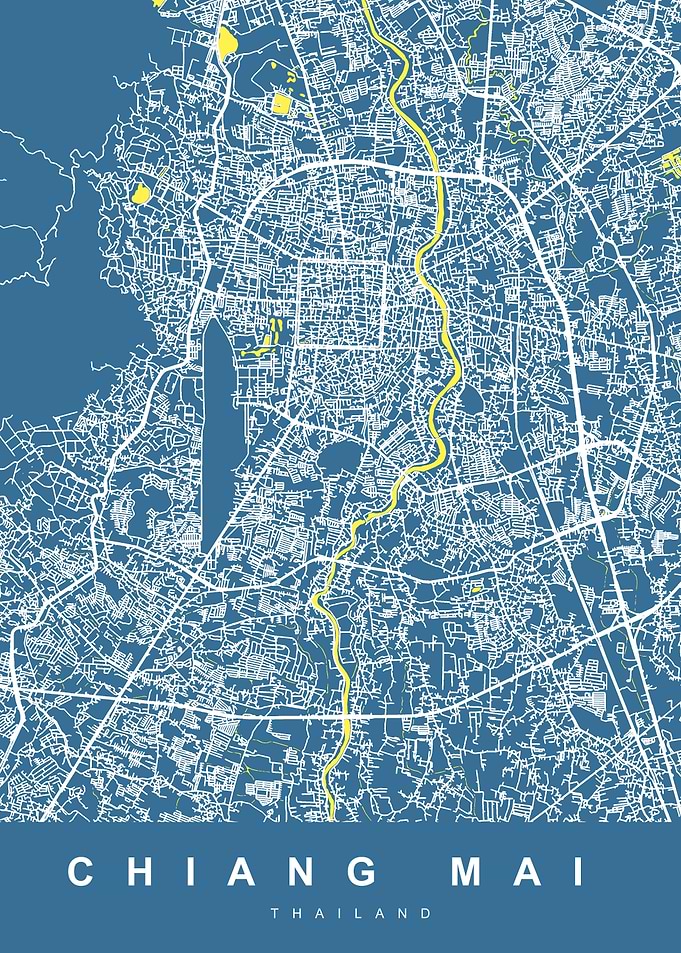 MAP CHIANG MAI THAILAND