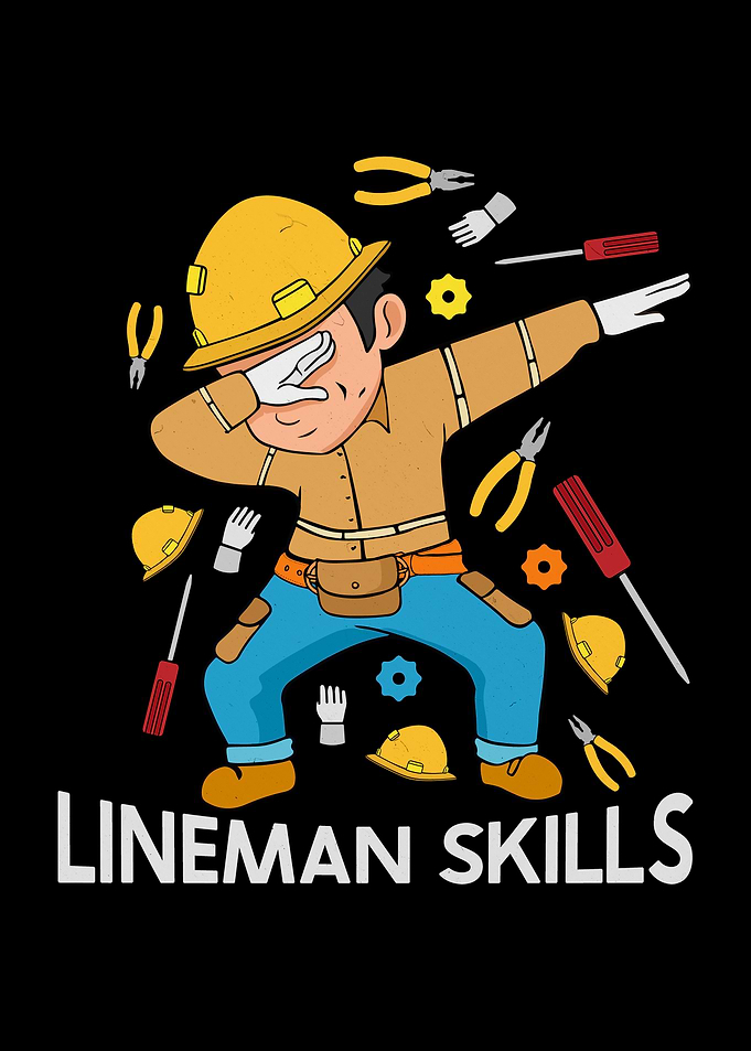 Dabbing Lineman Gift Men
