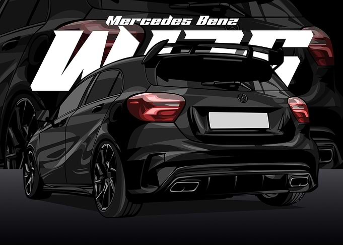 Mercedes Benz W176 black