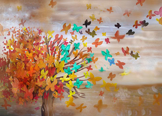 butterflies tree