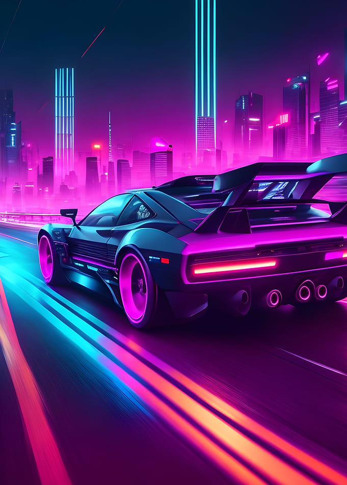 Synth Wave Car
