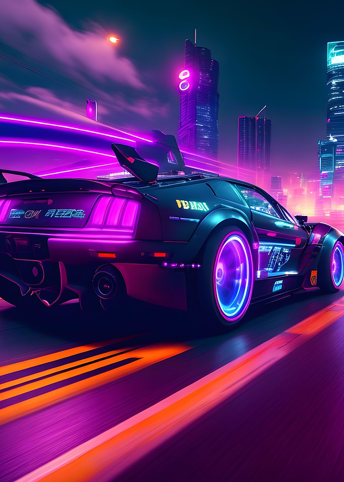 Synth Wave Car