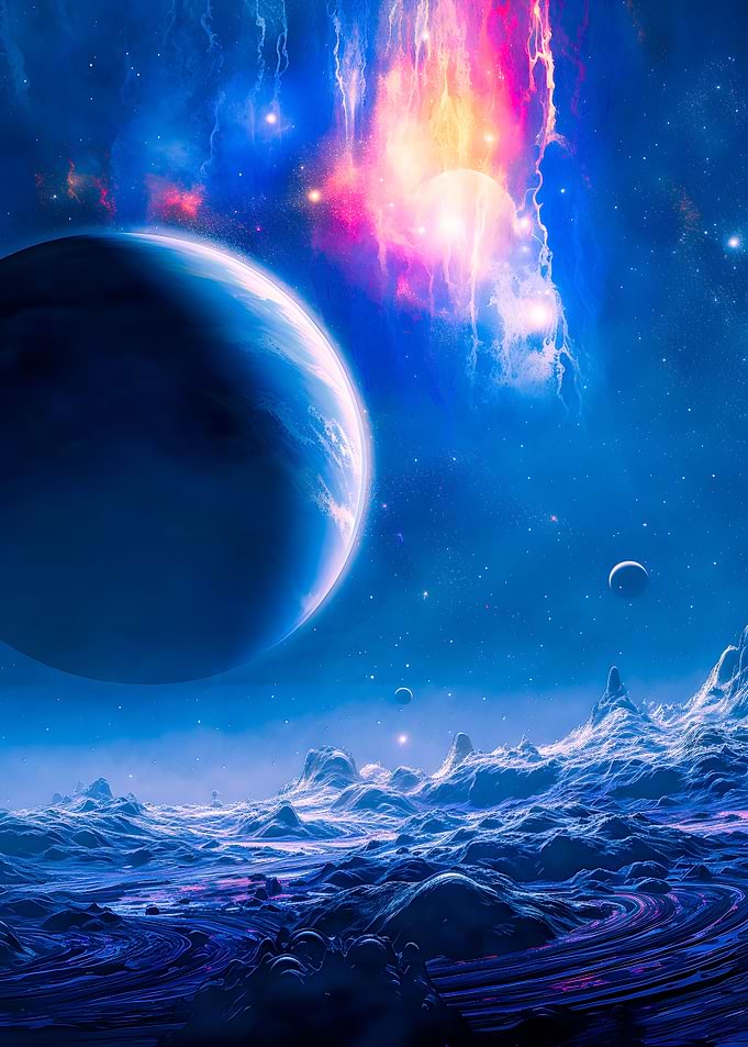 Space Planet Abyss neon