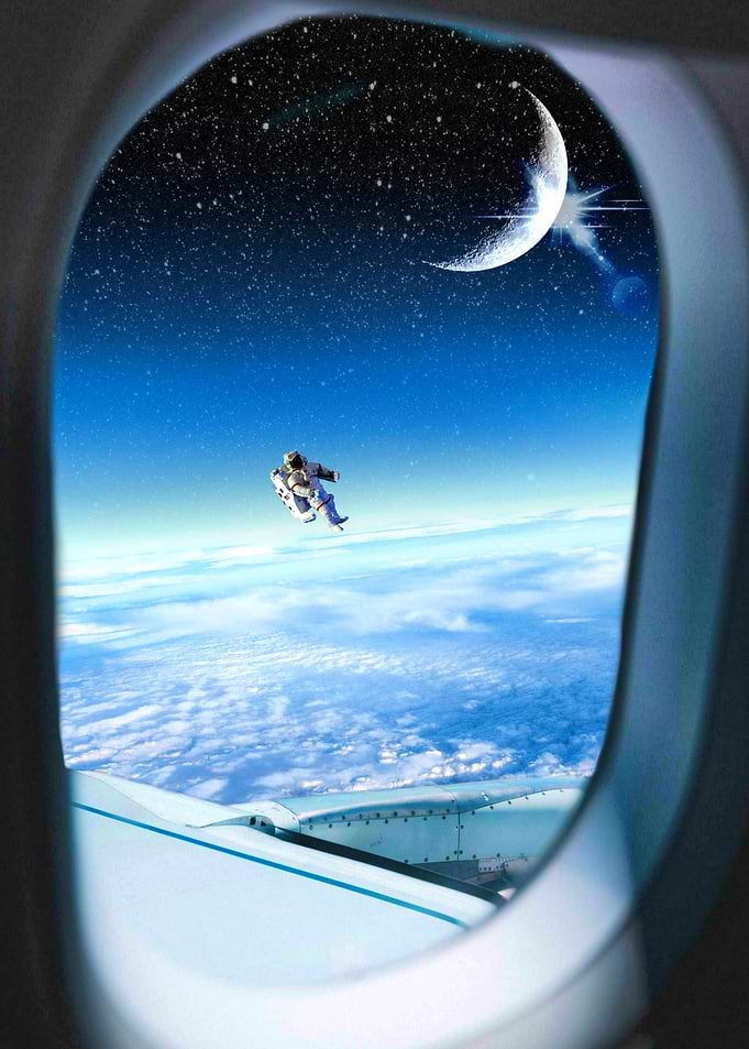 space view from the plane