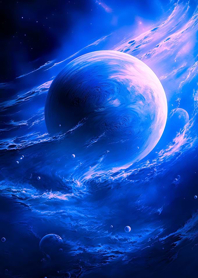 Space Planet Abyss neon