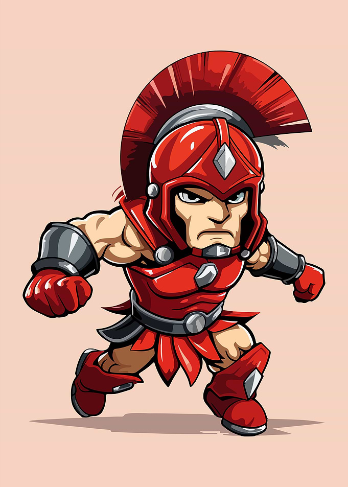 Spartan warrior cartoon