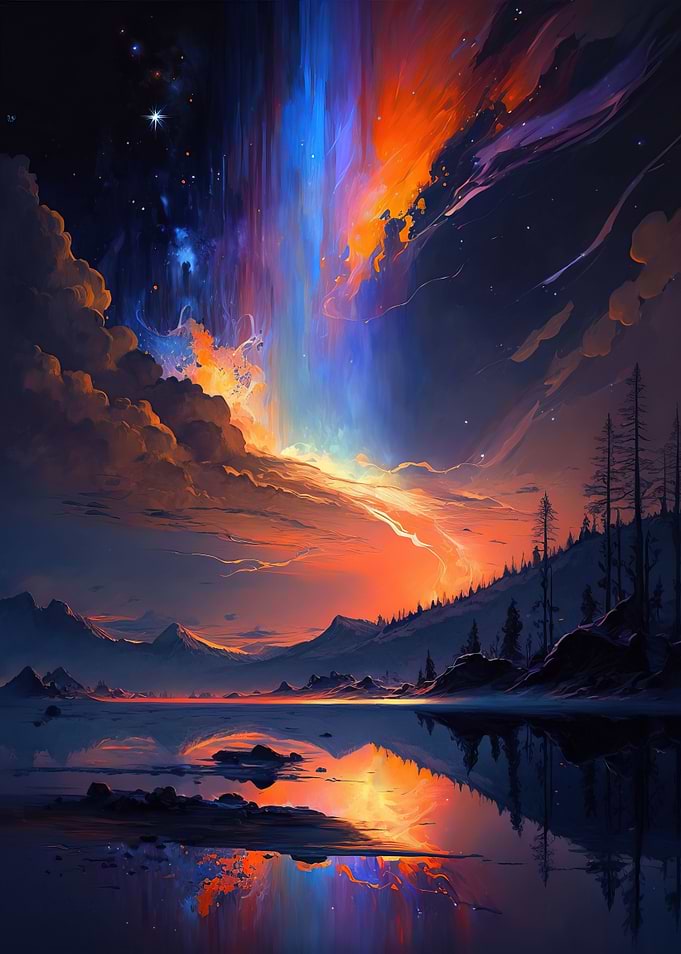 Epic Blue and Orange Sky