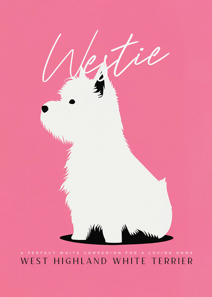 Retro Westie Minimal Art