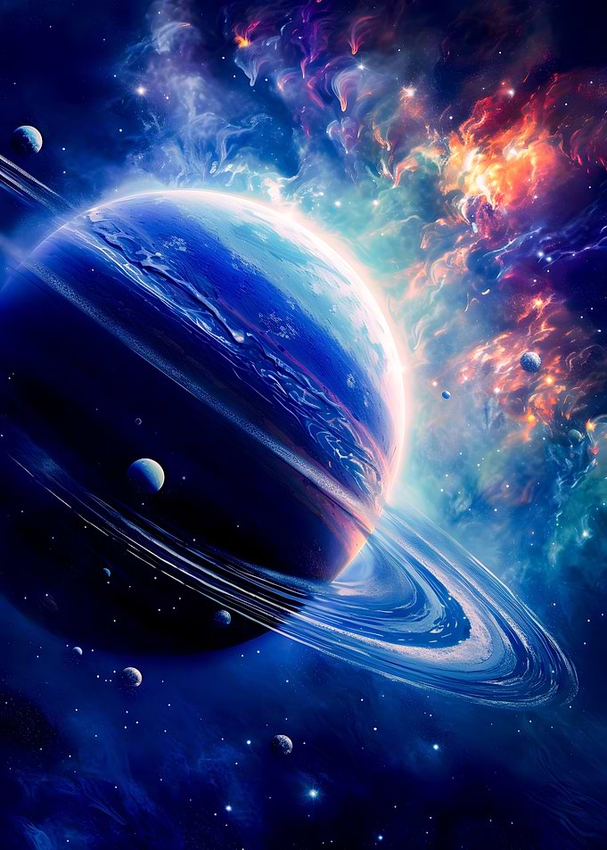 Space Planet Abyss neon