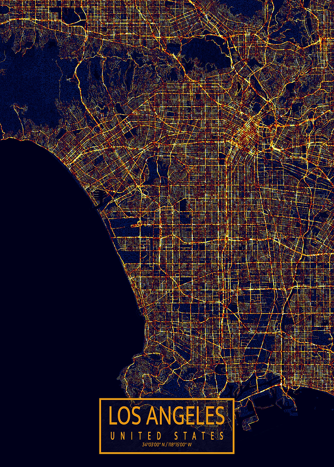 Los Angeles City At Night