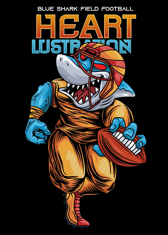 Shark Football Text
