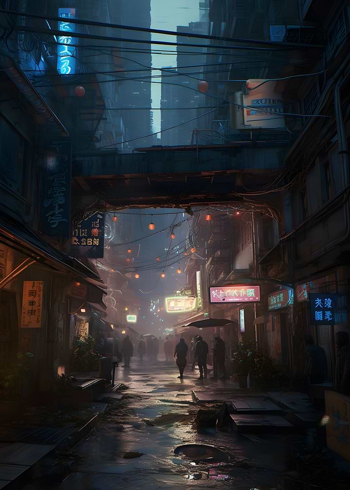 Cyberpunk metropolis