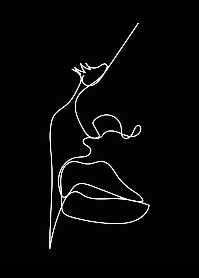 One Line Art Woman