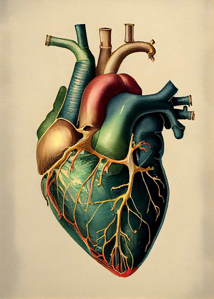 Vintage Anatomical Heart