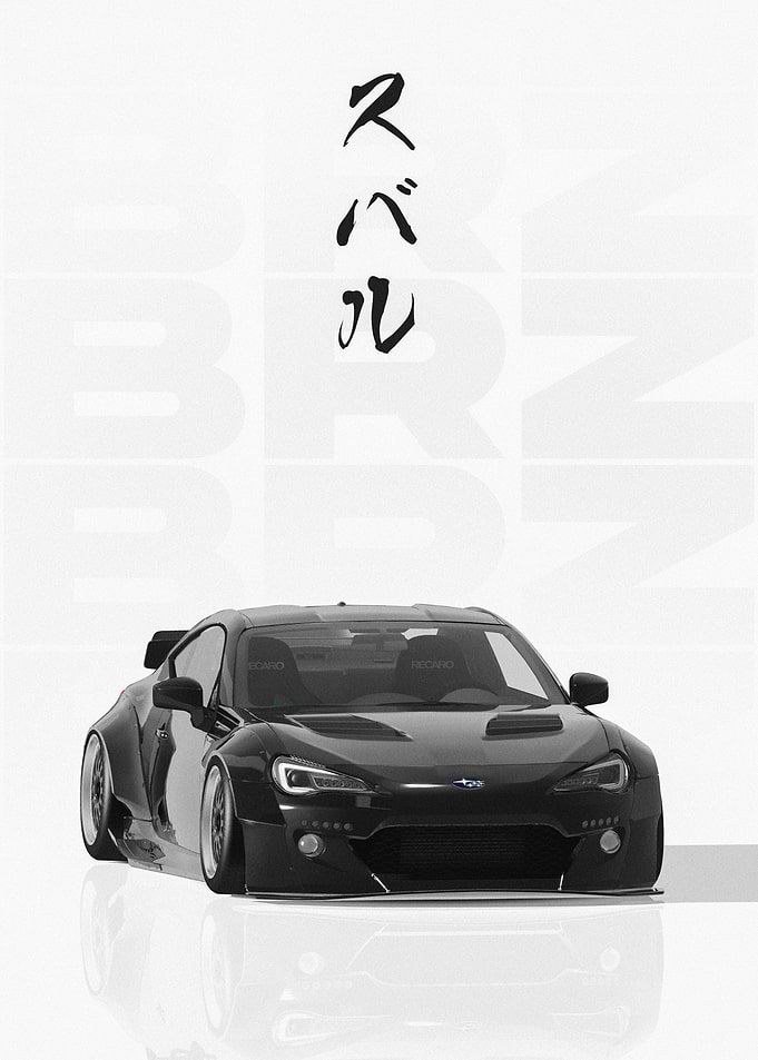 Black Subaru BRZ Japanese